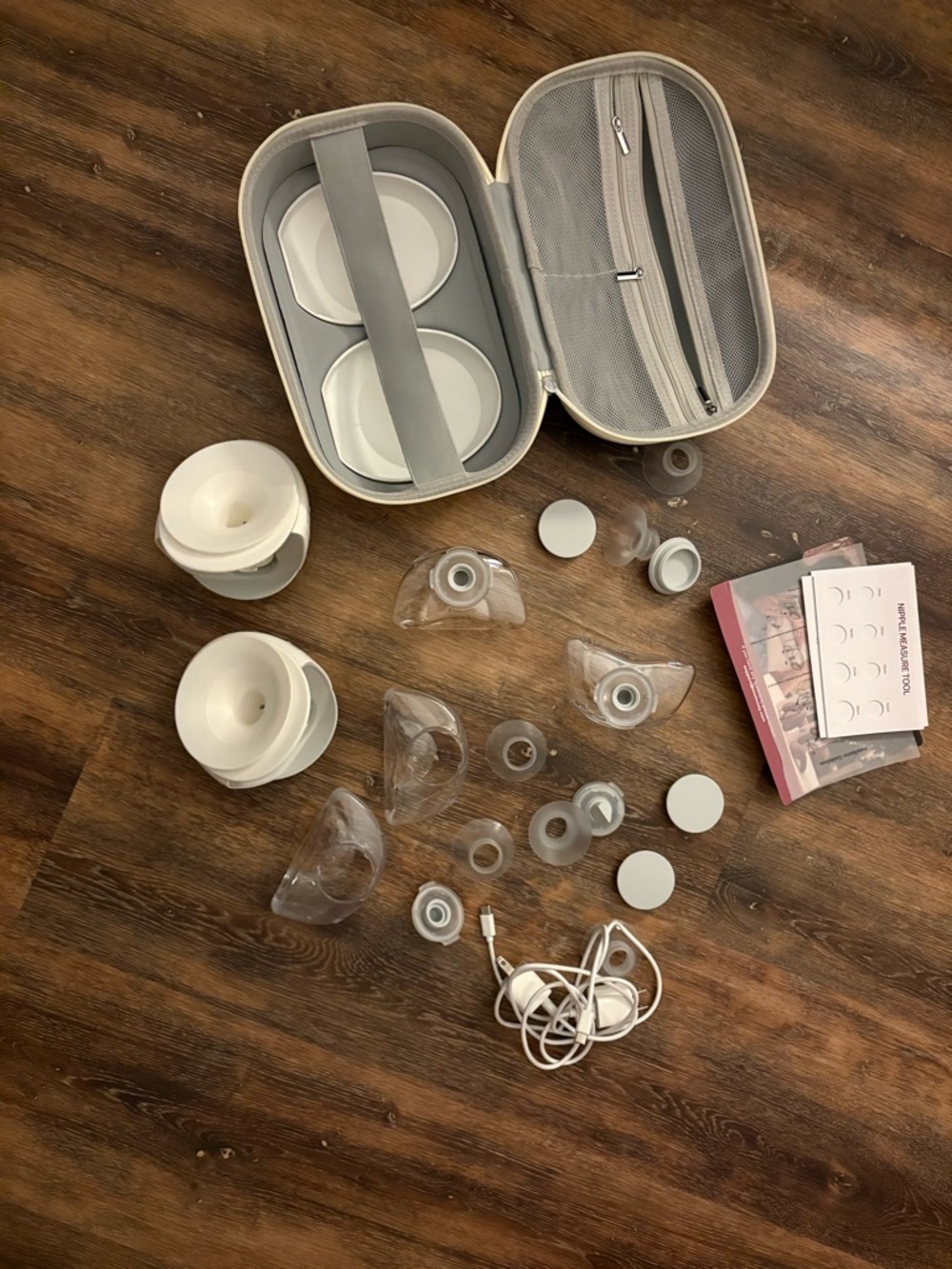 Electric Breast Pump Accessories Set in White and Clear
